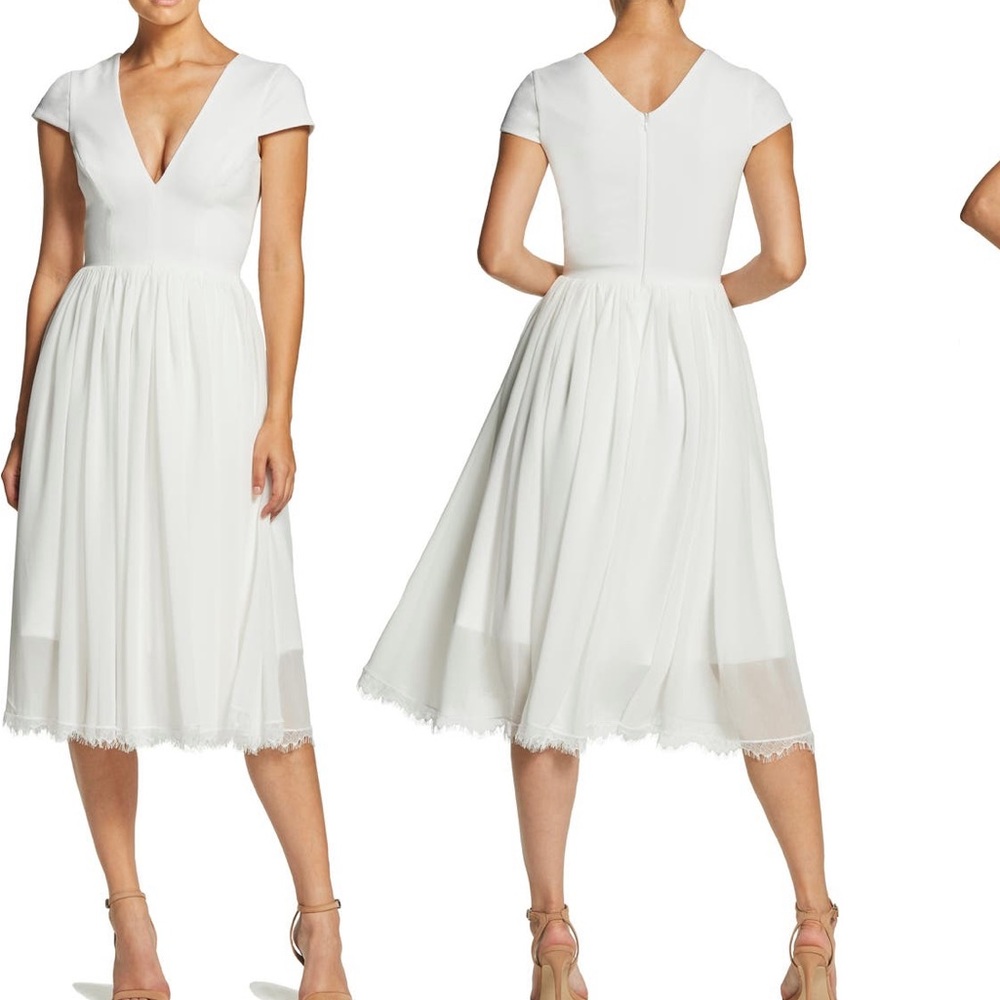 Dress the population Corey Chiffon Fit & Flare Cocktail Dress